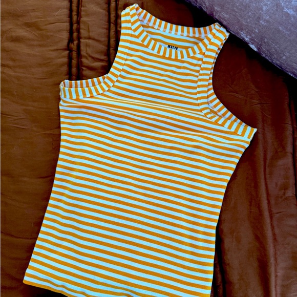 Maeve orange stripe racer back tank - Picture 2 of 4